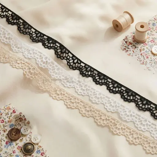 One Side Border Organza Lace