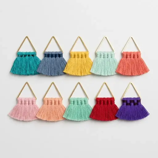 Thread Tassel With Triangle Ring