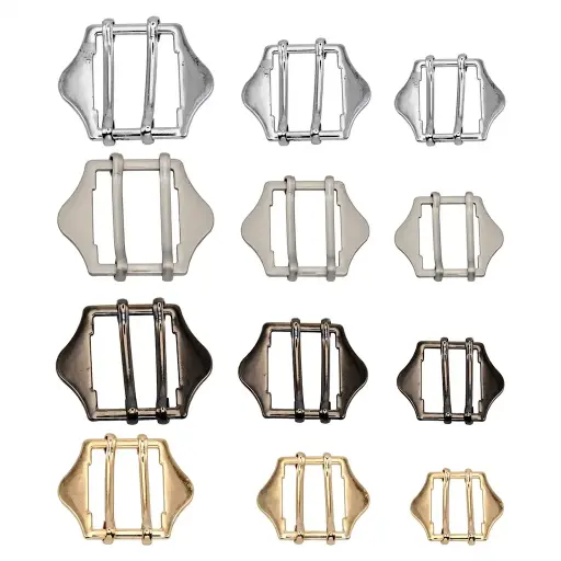 2 Bars Waist Slide Adjuster Buckle.