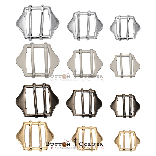 2 Bars Waist Slide Adjuster Buckle.