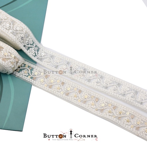 Fancy Sequence Embroidery Net Lace