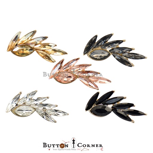 Rowan Leaf Shape Fancy Button