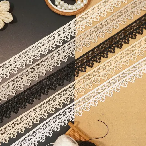 One Side Border Shuttle Lace