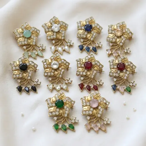Fancy Kundan Button