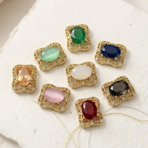 Fancy Kundan Button