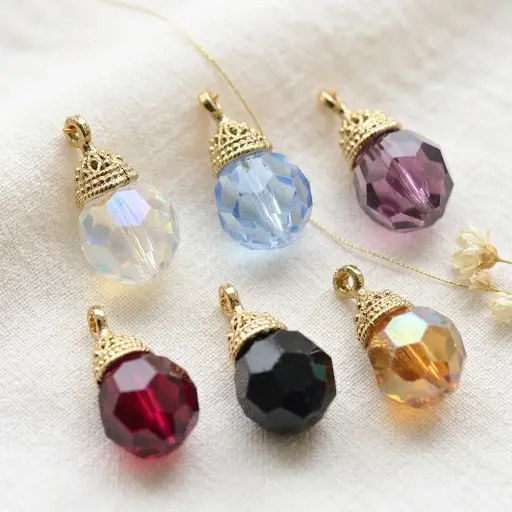 Dodecahedron Shape Fancy Kundan Hanging Button