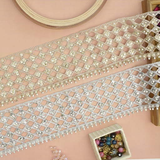 Fancy Stones Sequence Lace
