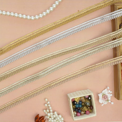 Fancy Metallic Yarn Lace