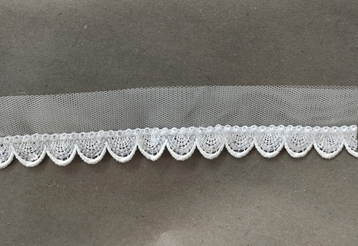 [AY89 WHITE] Fancy Sequence Stone Lace