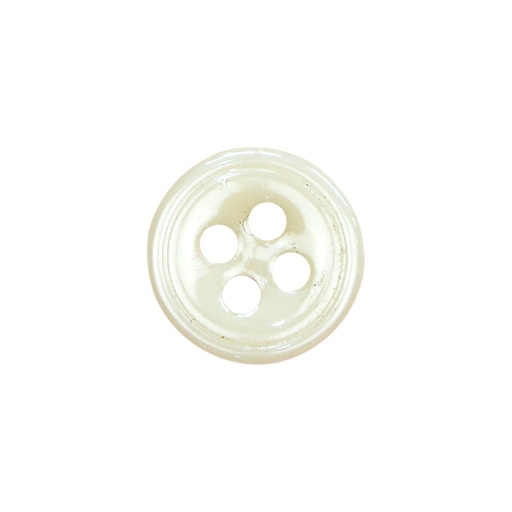 [PB492 CREAM] Ceramic Coated 4 Hole Shirt Button