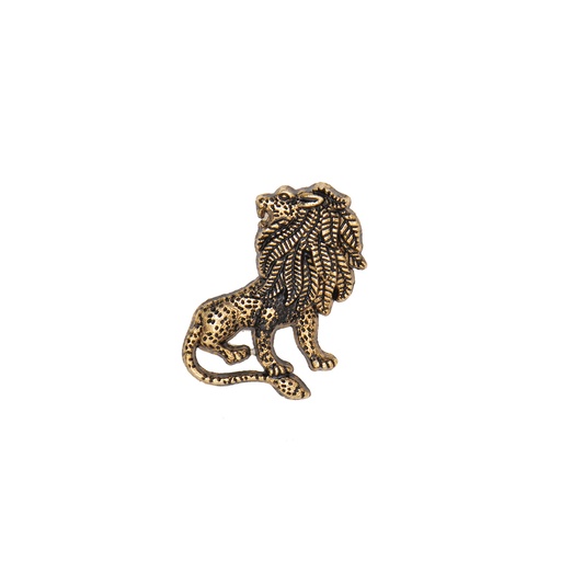 [FAB15 ANTIQUE GOLD] Lion Metal Hotfix Badge