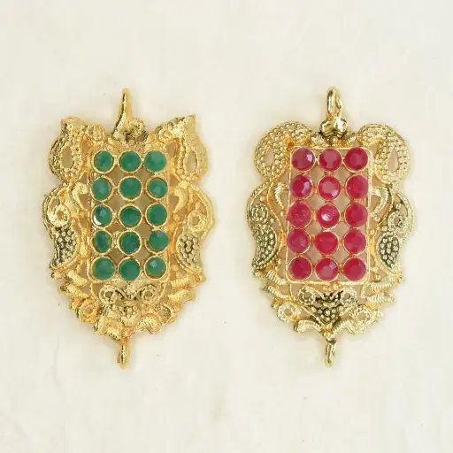 Gold Plating Double Hook Fancy Button