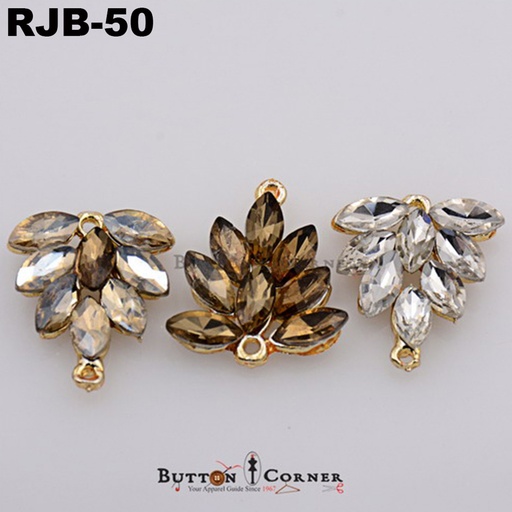 Double Hook Leave Shape Fancy Button