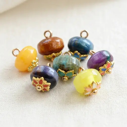 Marble Design Round Beads Hanging
