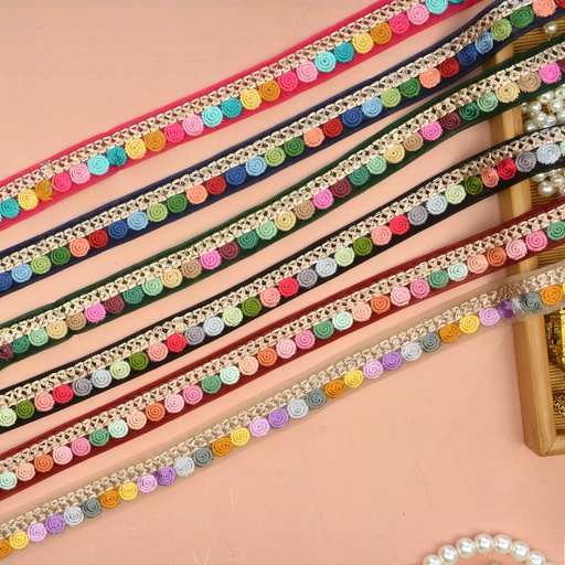 Fancy Metallic Yarn Embroidery Net Lace