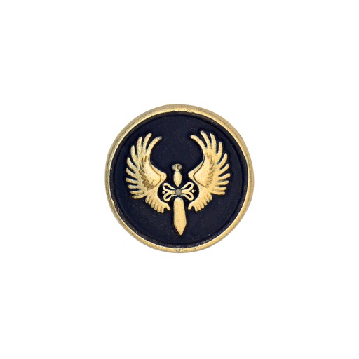 [MBW251 N BLUE GOLD] Sword Wings Metal Suiting Button