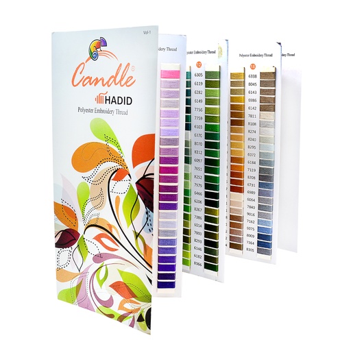 [CANDLE SHADE CARD] Candle Viscose Embroidery Thread Shade Card