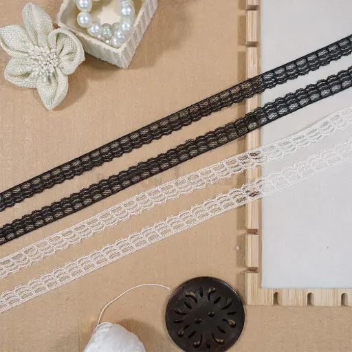 One Side Border Laycra Net Lace