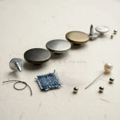 Two Part Plain Hammer On Jean Button