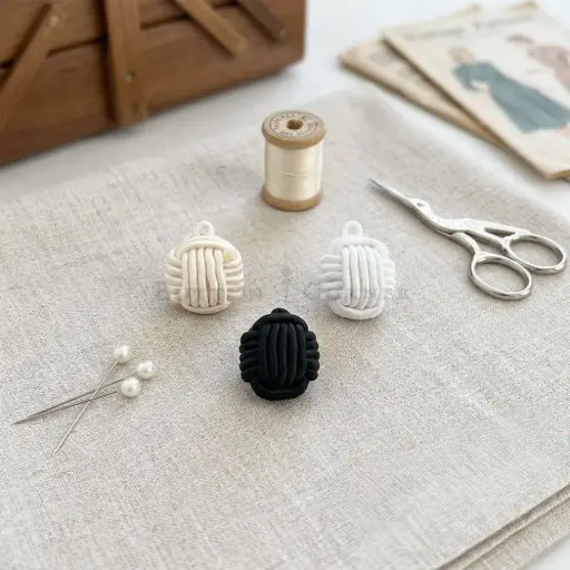 Hand-Braided Chinese Closure Knots Sewing Button