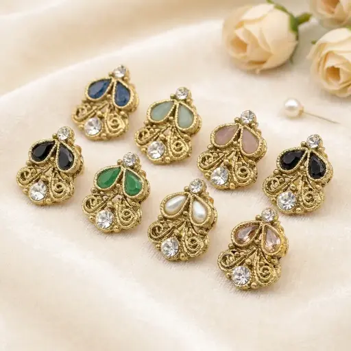 Fancy Kundan Button