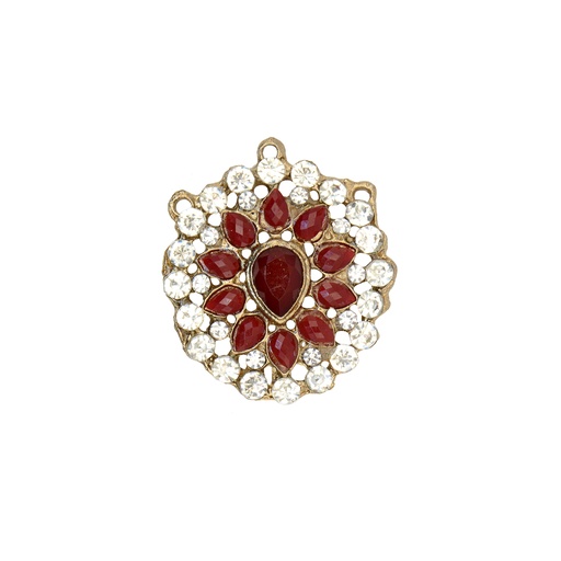 [FB397 SIAM] Flat Base Round Crystal Button