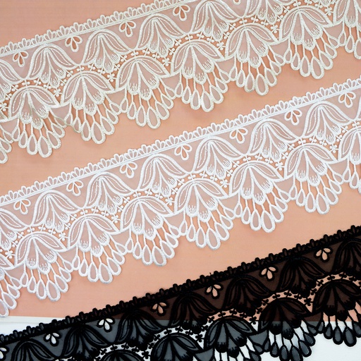 One Side Border Organza Lace