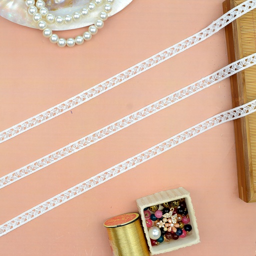 [A6243/86102-1 WHITE] Shuttle Joined Lace