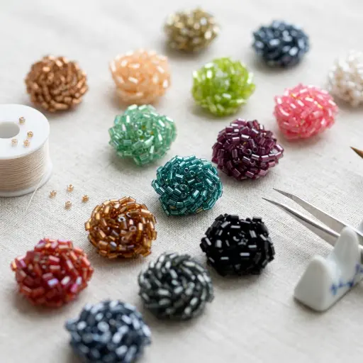 Round Crystal Beads In Multicolour