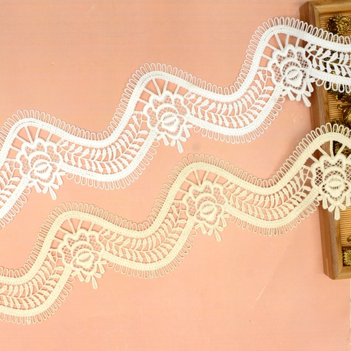 Applique Shuttle Lace Scallop Border