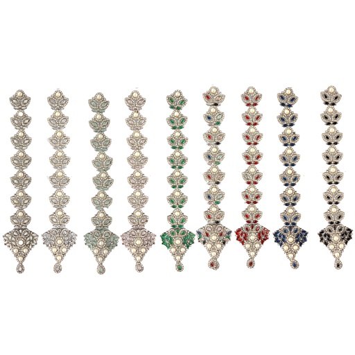 Antique Base Fancy Kundan Button Patti