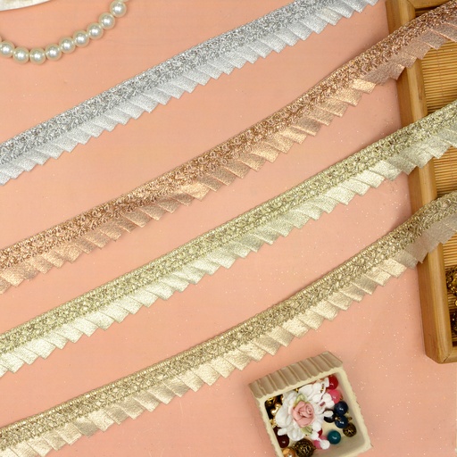 Fancy Metallic Yarn Gota lace