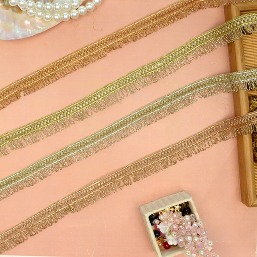 Fancy Metallic yarn Gota Lace
