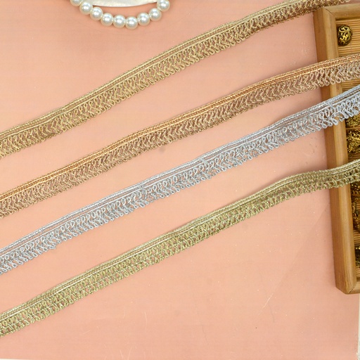 Fancy Metallic Yarn Gota Lace