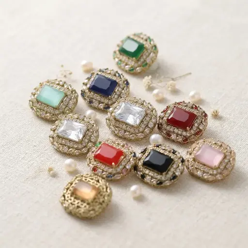 Fancy Kundan Button