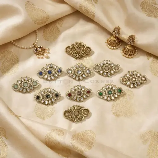 Fancy Kundan Button