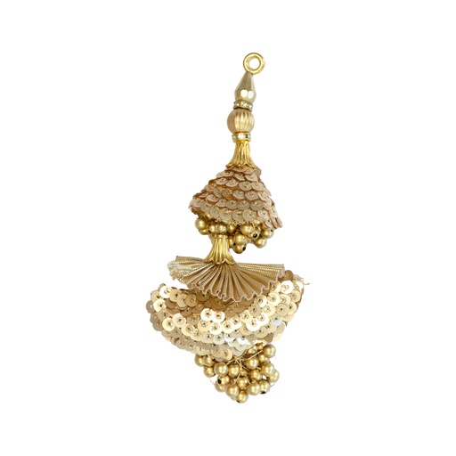 [TSL294 GOLD] Fancy Sequence & Pearl Tassel