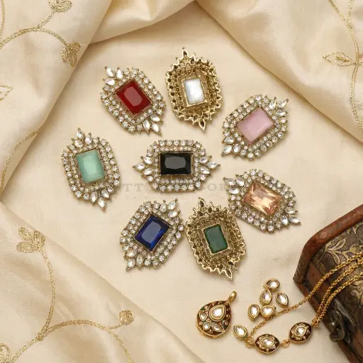 Fancy Kundan Button