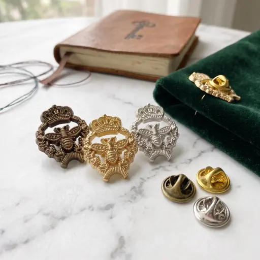 Bee-Crown Brooch Pin