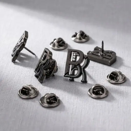 [BR PIN] BR With Stones Lapel Pin