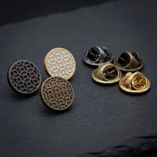 Abstract Shape Round Lapel Pin
