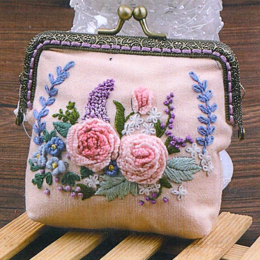 [N5005 MULTI] Powder Rhyme Clutch Bag Embroidery Kit