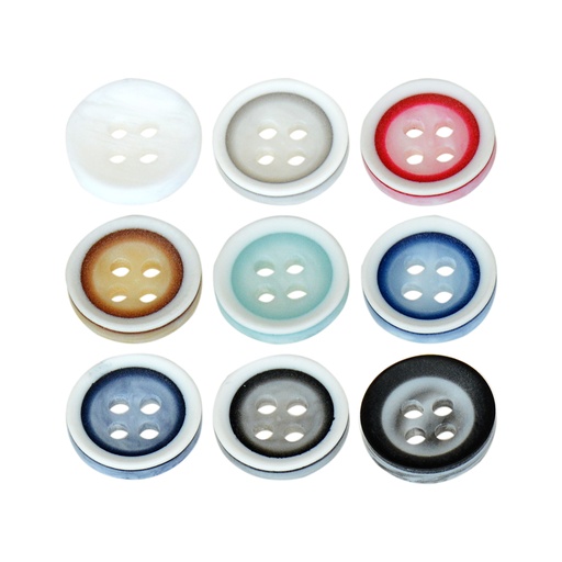 Matt Finish Two-Layer Polyester Shirt Button