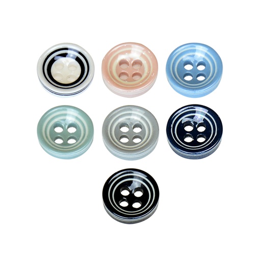 Glossy Finish Double Outline Button