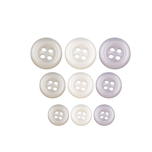 Sleek Smooth Surface Border 4-hole Shirt Button