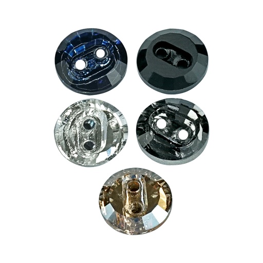 Round 2 Hole Swarovski Button