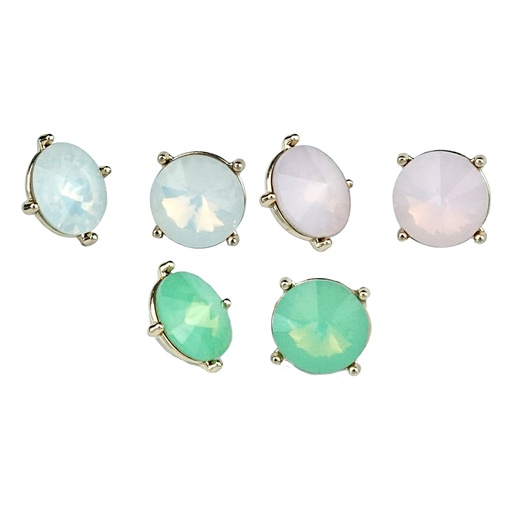 Round Crystal Button In Metal Hook