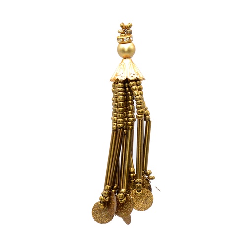 [TSL295 ANTIQUE GOLD] Fancy Glass Beads Pearl Tassel