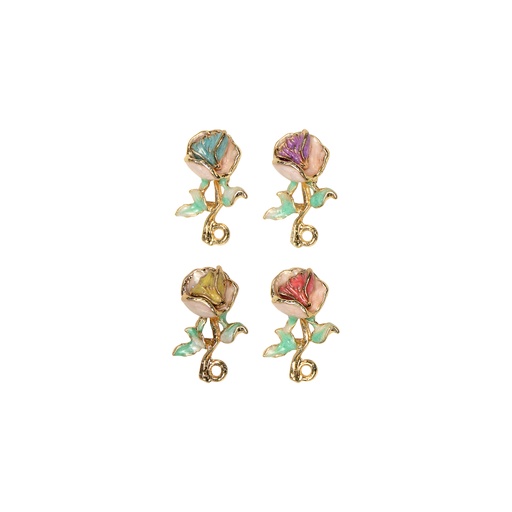Double Hook Rose Flower Pendant