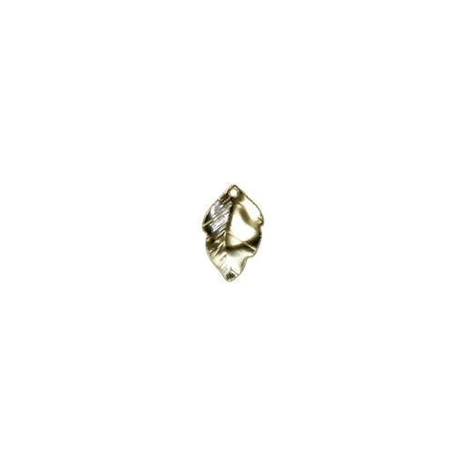 [809 GOLD] Metal Twisted Leaf Pendant